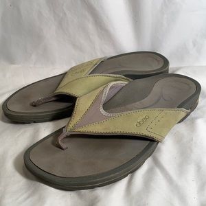 Obeo Balboa green thongs sandals